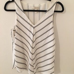 Black and white striped tank top